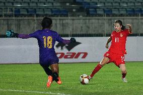 (SP)MYANMAR-YANGON-FOOTBALL-AFC U-20 WOMEN'S ASIAN CUP QUALIFIERS-CHINA VS MYANMAR