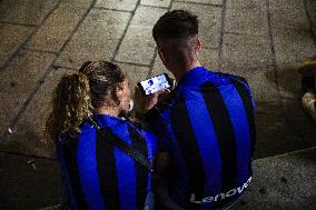 Supporters Follow The UEFA Champions League Final Match Manchester City v FC Internazionale In Milan