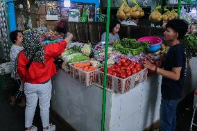 Traditional Market In Indonesia