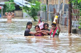 Flood After Heavy Rain In Dimapur, India