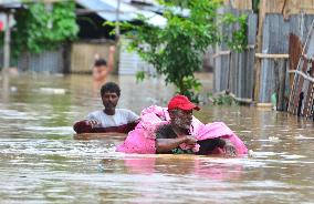 Flood After Heavy Rain In Dimapur, India