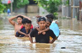 Flood After Heavy Rain In Dimapur, India