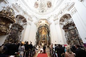 Prince Johann-Wenzel And Countess Felicitas Of Hartig Wedding - Vienna