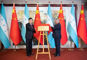 CHINA-BEIJING-QIN GANG-HONDURAS-EMBASSY-INAUGURATION CEREMONY (CN)