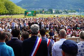 Residents Gather To Pay Tribute To The Victims Of The Attack - Annecy