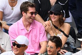 French Open - Jake Gyllenhaal and Jeanne Cadieu In The Stands