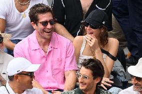 French Open - Jake Gyllenhaal and Jeanne Cadieu In The Stands