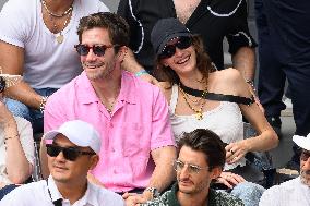 French Open - Jake Gyllenhaal and Jeanne Cadieu In The Stands