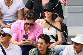 French Open - Jake Gyllenhaal and Jeanne Cadieu In The Stands