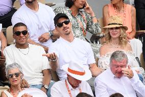 French Open - Kylian Mbappe And Zlatan Ibrahimovic In The Stands