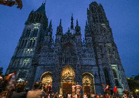 Sound And Light Shows At Rouen Cathedral