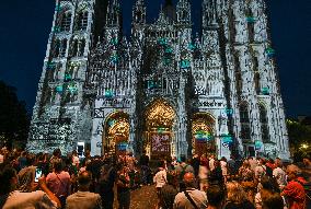 Sound And Light Shows At Rouen Cathedral