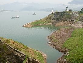 Three Gorges Reservoir Water Level Drops