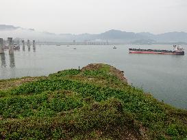 Three Gorges Reservoir Water Level Drops