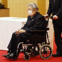 Japanese Prince Hitachi at award ceremony