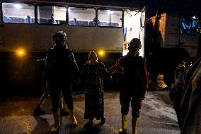 Rescuers,  Red Cross, Volunteers  Evacuate Local Residents In Kherson