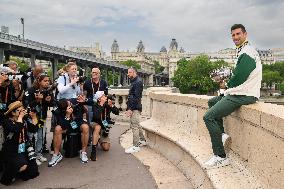 French Open - Novak Djokovic Poses With His Trophy