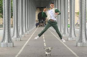 French Open - Novak Djokovic Poses With His Trophy