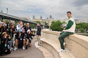 French Open - Novak Djokovic Poses With His Trophy