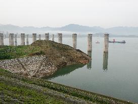 Three Gorges Reservoir Water Level Drops