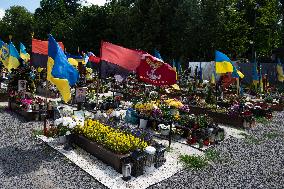 Lychakiv Military Cemetery In Lviv