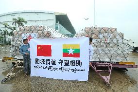 MYANMAR-YANGON-CHINA-CYCLONE RELIEF SUPPLIES-DONATION