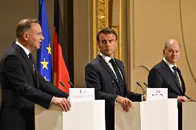 Weimar Triangle Summit Press Conference - Paris