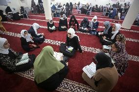 Palestinian Girls Study The Holy Koran