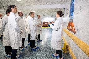 President Macron Visits Aguettant Pharmaceutical Laboratory - Champagne