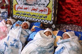 Palestinian Woman Gives Birth To Quadruplets Using Sperm Smuggled From Her Imprisoned