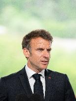 President Macron Visits Aguettant Pharmaceutical Laboratory - Champagne