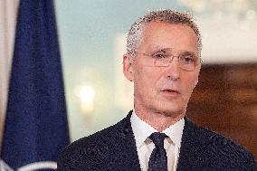 Secretary Blinken And Nato Secretary Stoltenberg Hold A Press Conference