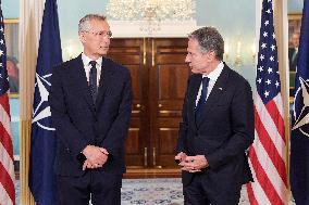 Secretary Blinken And Nato Secretary Stoltenberg Hold A Press Conference