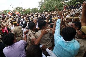 BJP Protest In Jaipur