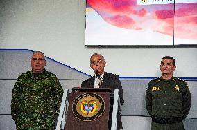 Colombian Ministry Of Defense Police And Military Forces Directors Press Conference