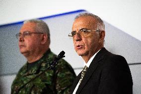 Colombian Ministry Of Defense Police And Military Forces Directors Press Conference