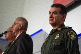 Colombian Ministry Of Defense Police And Military Forces Directors Press Conference