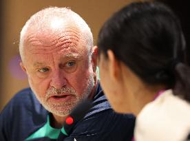 (SP)CHINA-BEIJING-FOOTBALL-INTERNATIONAL MATCH-ARGENTINA VS AUSTRALIA-PRESS CONFERENCE (CN)