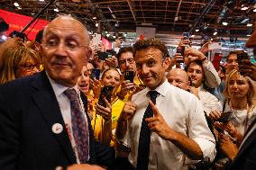 Emmanuel Macron Visits The Vivatech Exhibition - Paris
