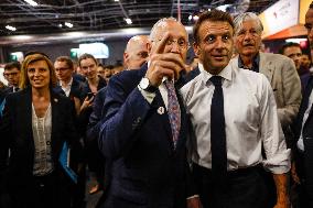 Emmanuel Macron Visits The Vivatech Exhibition - Paris