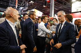 Emmanuel Macron Visits The Vivatech Exhibition - Paris