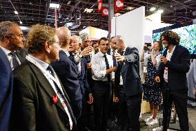 Emmanuel Macron Visits The Vivatech Exhibition - Paris