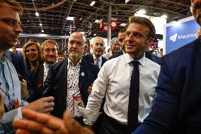 Emmanuel Macron Visits The Vivatech Exhibition - Paris