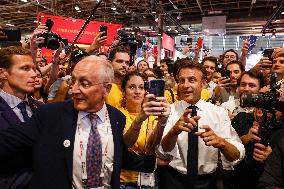 Emmanuel Macron Visits The Vivatech Exhibition - Paris