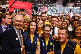 Emmanuel Macron Visits The Vivatech Exhibition - Paris