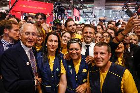 Emmanuel Macron Visits The Vivatech Exhibition - Paris