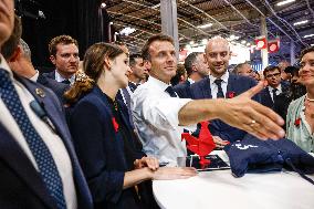 Emmanuel Macron Visits The Vivatech Exhibition - Paris