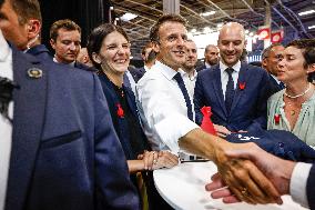 Emmanuel Macron Visits The Vivatech Exhibition - Paris