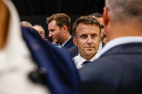 Emmanuel Macron Visits The Vivatech Exhibition - Paris