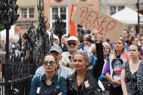 Abortion Rights Protest In Gdansk, Poland